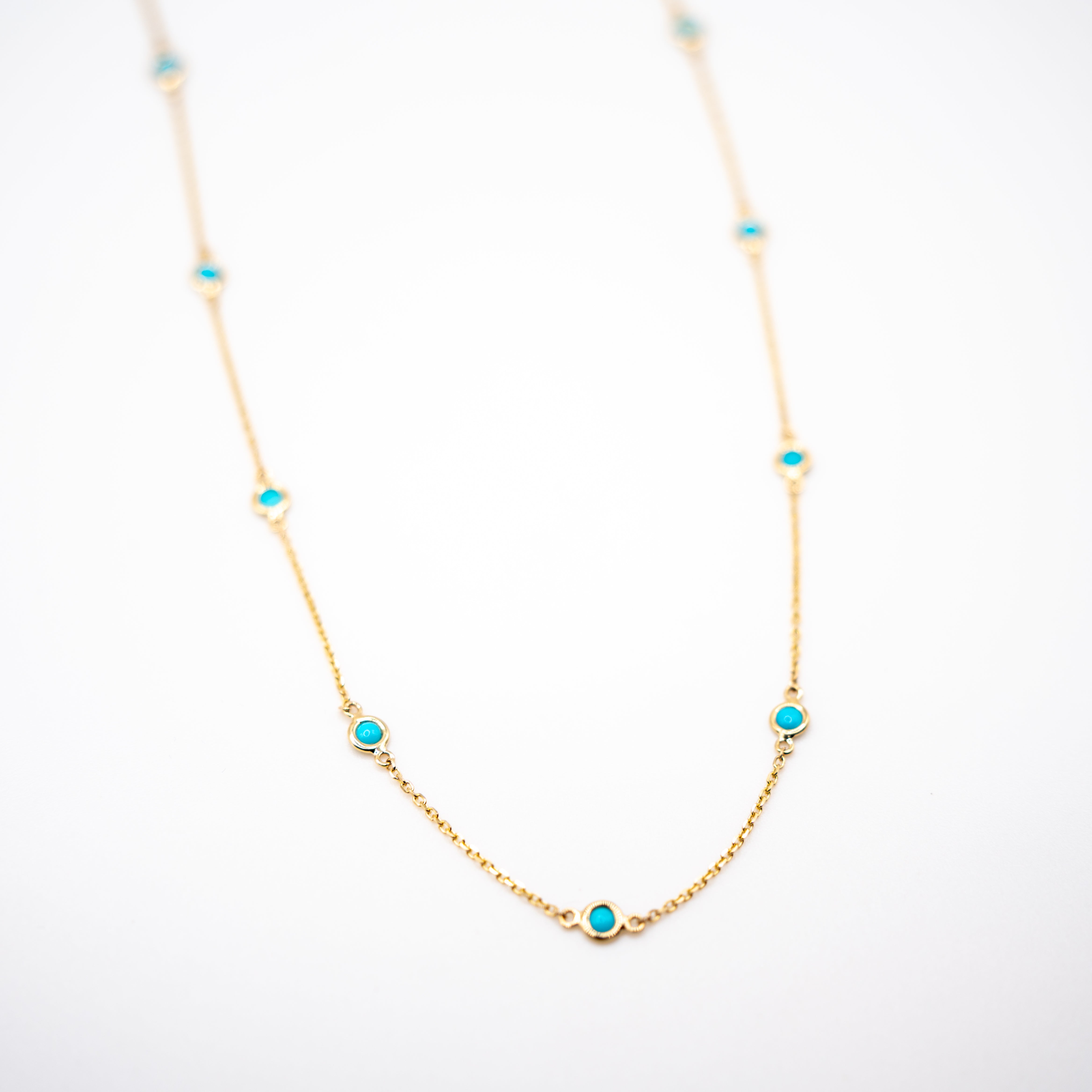 Turquoise by the yard necklace