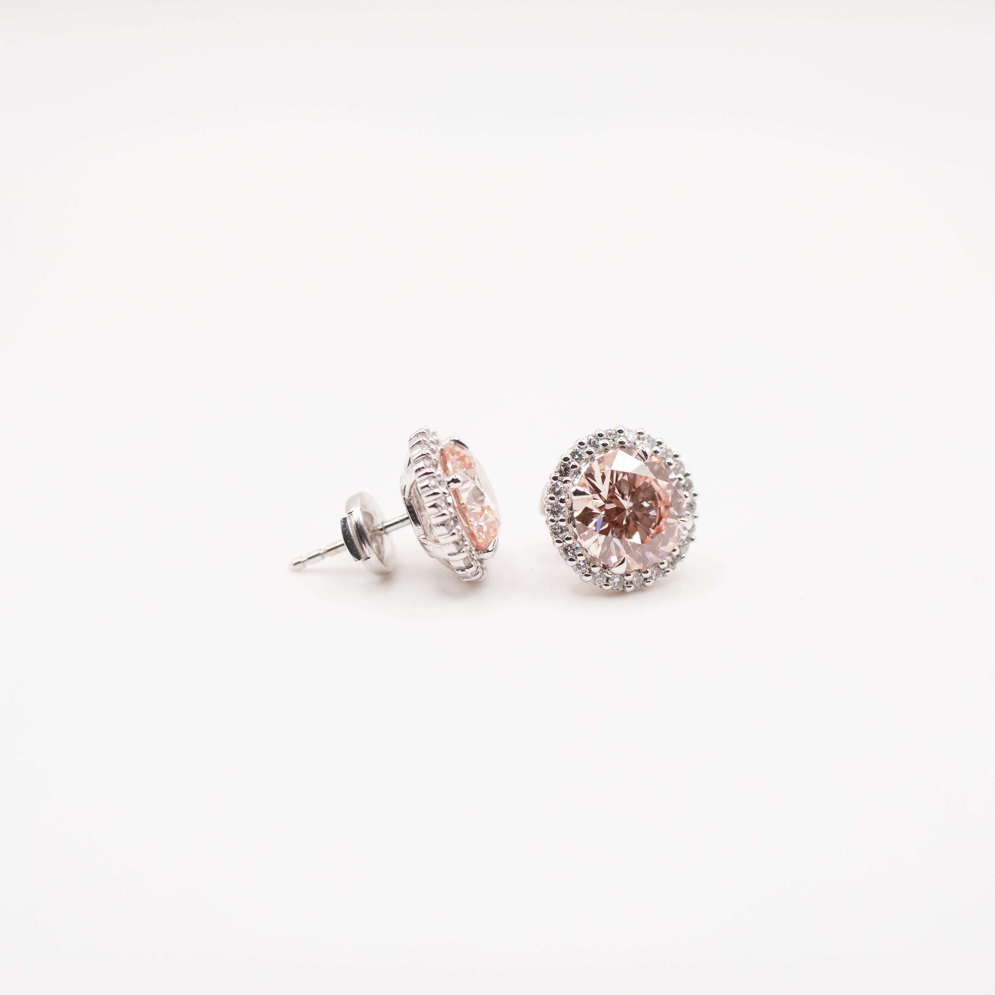 Pink Diamond Earrings